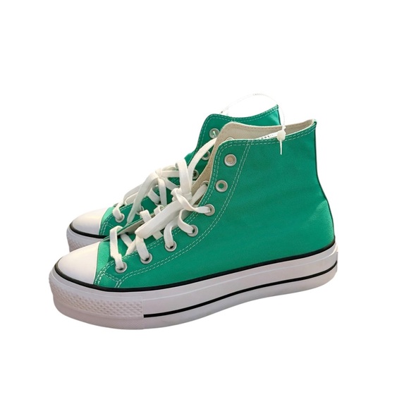 Chuck Taylor All Star Lift High Top Platform By You NEW Women's 9 Green - Picture 2 of 10